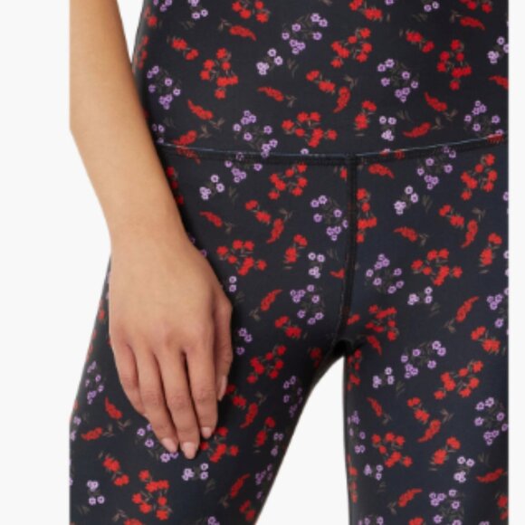 Beyond Yoga High-Waisted Midi Leggings Forget Me Not Floral Size Large - Picture 9 of 9